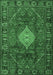 Machine Washable Persian Emerald Green Traditional Area Rugs, wshtr1208emgrn