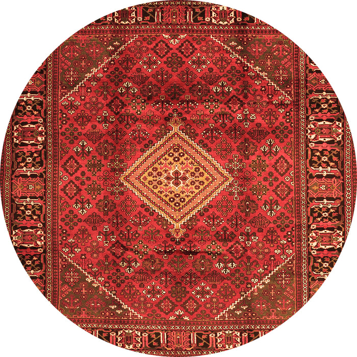 Machine Washable Persian Orange Traditional Area Rugs, wshtr1208org