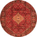 Machine Washable Persian Orange Traditional Area Rugs, wshtr1208org