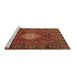 Sideview of Machine Washable Persian Brown Traditional Rug, wshtr1208brn