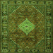 Serging Thickness of Persian Green Traditional Rug, tr1208grn