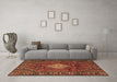 Machine Washable Persian Brown Traditional Rug in a Living Room,, wshtr1208brn