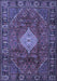 Machine Washable Persian Blue Traditional Rug, wshtr1208blu