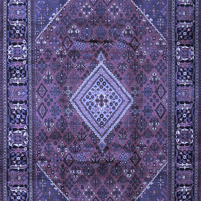 Machine Washable Persian Blue Traditional Rug, wshtr1208blu