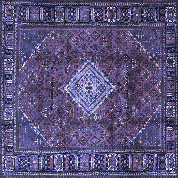 Square Persian Blue Traditional Rug, tr1208blu