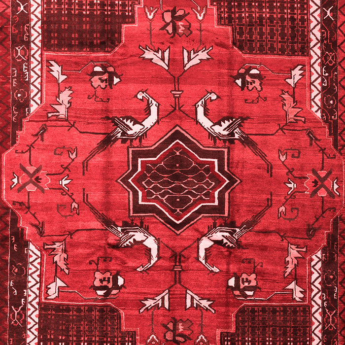 Machine Washable Persian Red Traditional Rug, wshtr1209red
