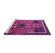 Sideview of Machine Washable Persian Purple Traditional Area Rugs, wshtr1209pur