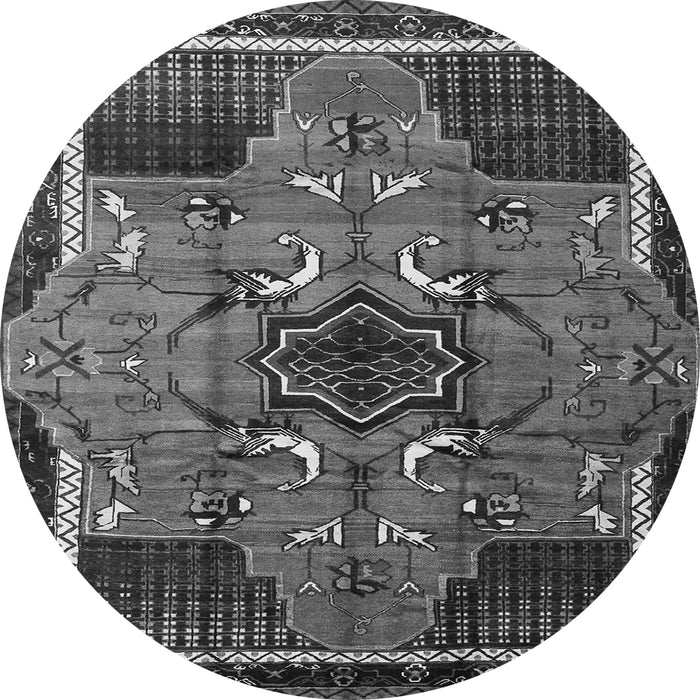 Square Persian Gray Traditional Rug, tr1209gry