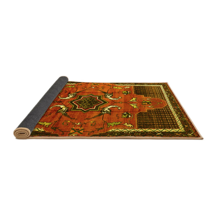 Sideview of Persian Yellow Traditional Rug, tr1209yw