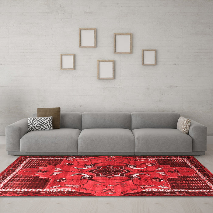 Traditional Red Washable Rugs