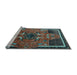 Sideview of Machine Washable Persian Light Blue Traditional Rug, wshtr1209lblu