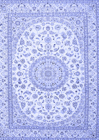 Medallion Blue Traditional Rug, tr120blu