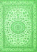 Medallion Green Traditional Rug, tr120grn