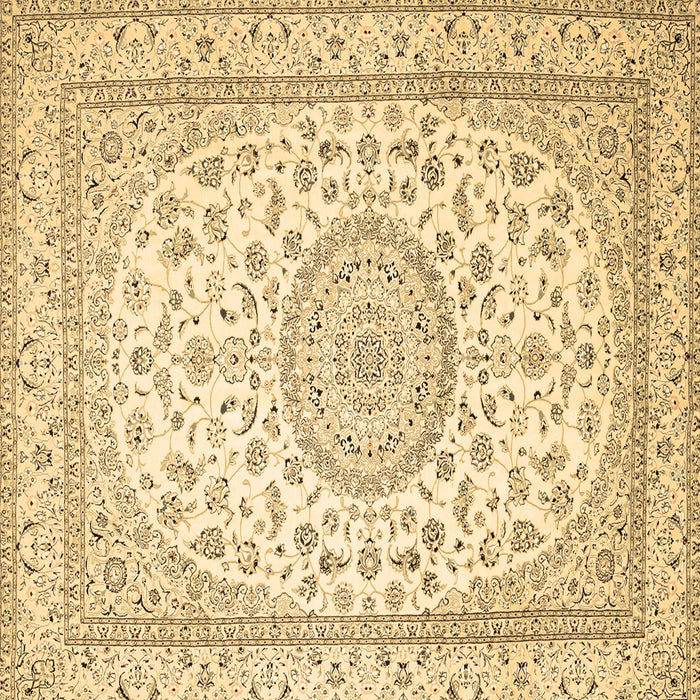 Square Medallion Brown Traditional Rug, tr120brn