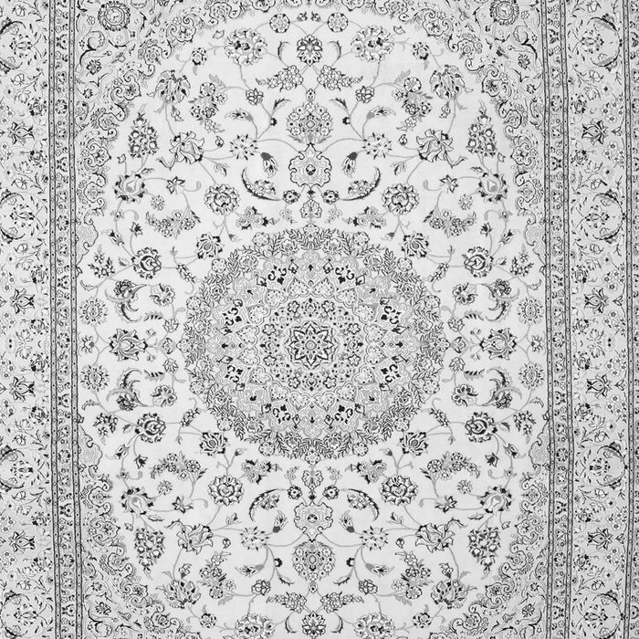 Serging Thickness of Machine Washable Medallion Gray Traditional Rug, wshtr120gry