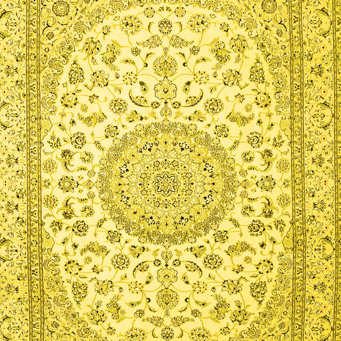 Medallion Yellow Traditional Rug, tr120yw