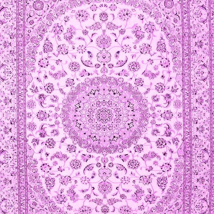 Machine Washable Medallion Pink Traditional Rug, wshtr120pnk