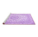 Sideview of Machine Washable Medallion Purple Traditional Area Rugs, wshtr120pur