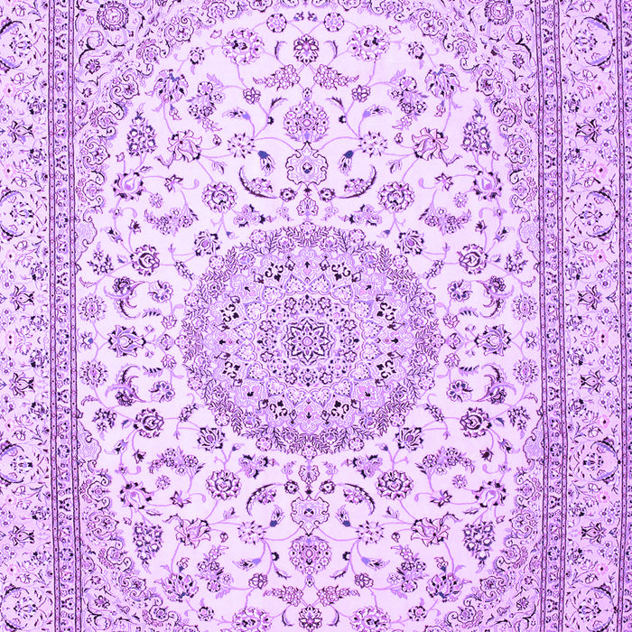 Machine Washable Medallion Purple Traditional Area Rugs, wshtr120pur