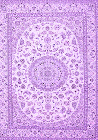 Medallion Purple Traditional Rug, tr120pur