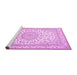 Sideview of Machine Washable Medallion Pink Traditional Rug, wshtr120pnk