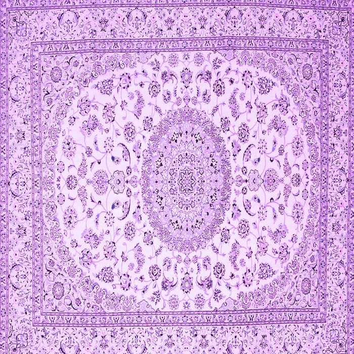 Square Medallion Purple Traditional Rug, tr120pur