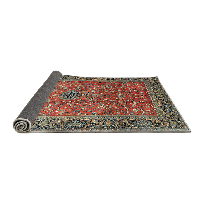 Sideview of Traditional Saffron Red Persian Rug, tr1210