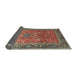 Sideview of Traditional Saffron Red Persian Rug, tr1210