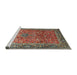 Sideview of Machine Washable Traditional Saffron Red Rug, wshtr1210