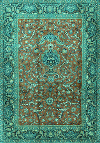 Persian Turquoise Traditional Rug, tr1210turq