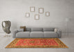 Machine Washable Persian Orange Traditional Area Rugs in a Living Room, wshtr1210org