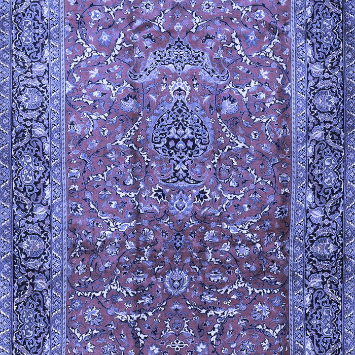 Machine Washable Persian Blue Traditional Rug, wshtr1210blu