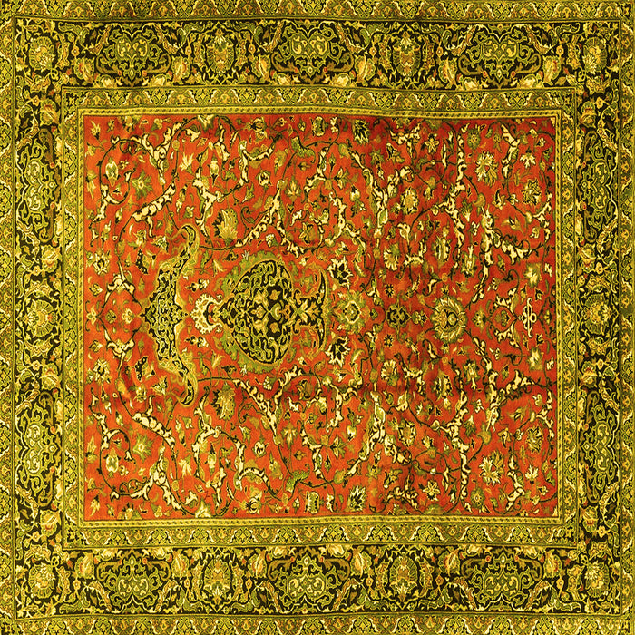 Square Persian Yellow Traditional Rug, tr1210yw