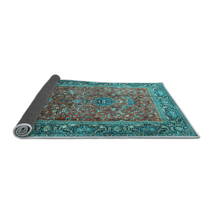 Sideview of Persian Light Blue Traditional Rug, tr1210lblu