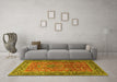 Machine Washable Persian Yellow Traditional Rug in a Living Room, wshtr1210yw