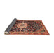 Sideview of Traditional Saffron Red Medallion Rug, tr1211