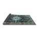 Sideview of Medallion Light Blue Traditional Rug, tr1211lblu