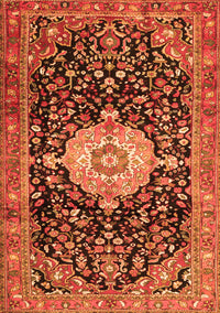 Medallion Orange Traditional Rug, tr1211org