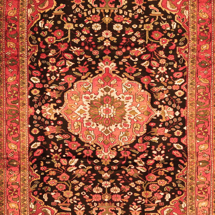 Medallion Orange Traditional Rug, tr1211org