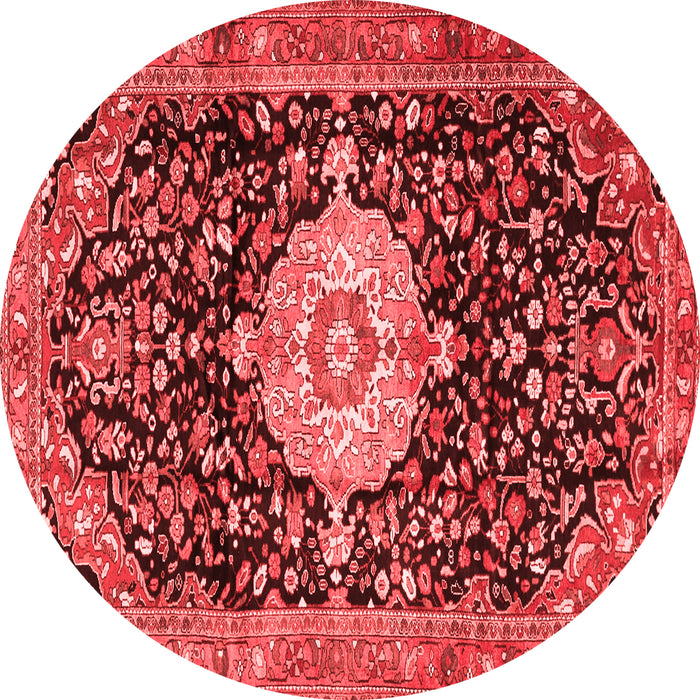 Medallion Red Traditional Rug, tr1211red