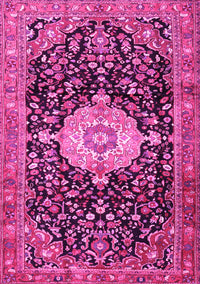 Medallion Pink Traditional Rug, tr1211pnk