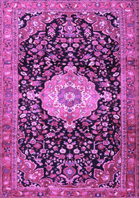 Medallion Purple Traditional Rug, tr1211pur