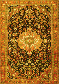 Medallion Yellow Traditional Rug, tr1211yw