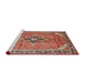 Sideview of Machine Washable Traditional Fire Brick Red Rug, wshtr1212