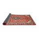 Sideview of Traditional Fire Brick Red Medallion Rug, tr1212