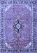 Machine Washable Medallion Blue Traditional Rug, wshtr1212blu