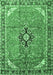 Medallion Emerald Green Traditional Rug, tr1212emgrn