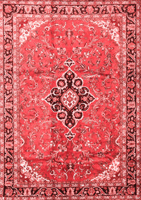 Medallion Red Traditional Rug, tr1212red