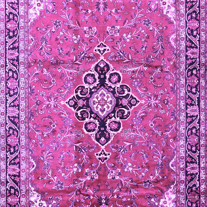 Machine Washable Medallion Purple Traditional Area Rugs, wshtr1212pur