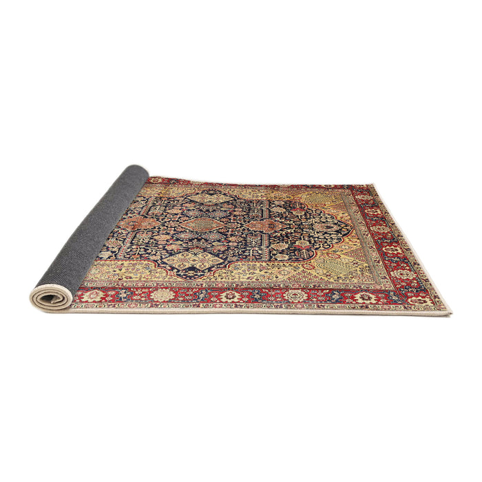 Sideview of Traditional Brown Red Persian Rug, tr1213